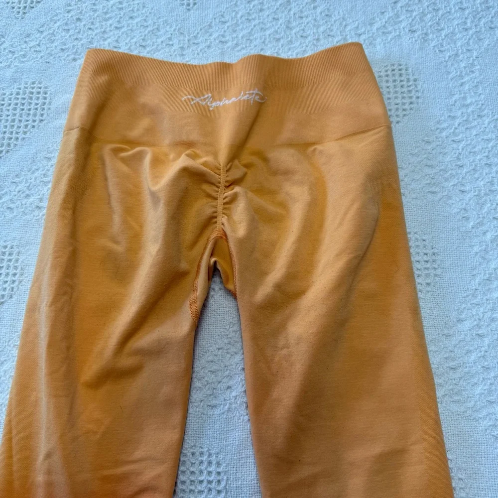Orange Ombré Alphalete Amplify Leggings (M)